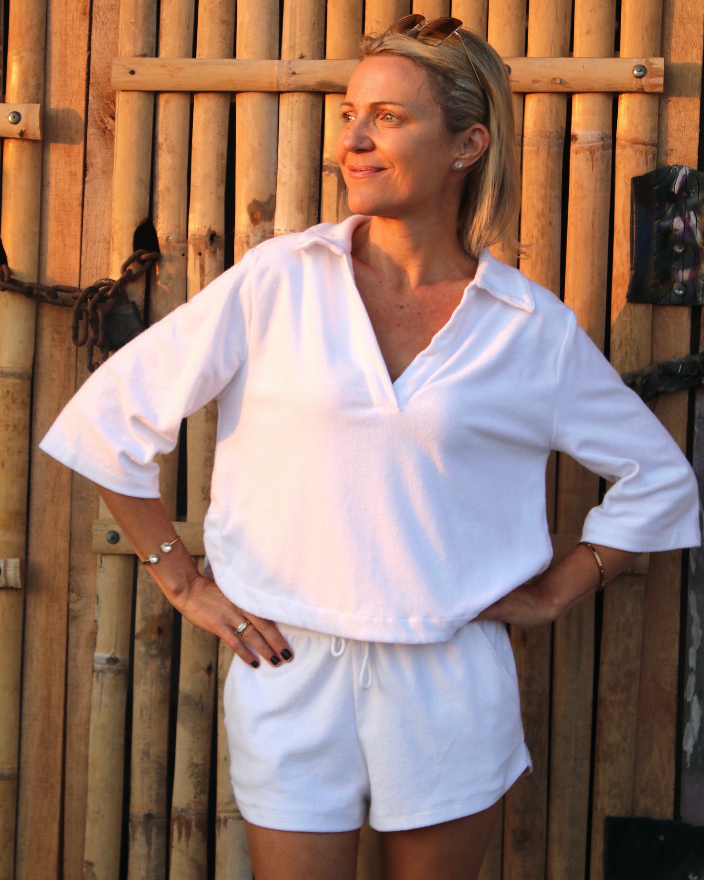 Cici Top - White Terry Towelling