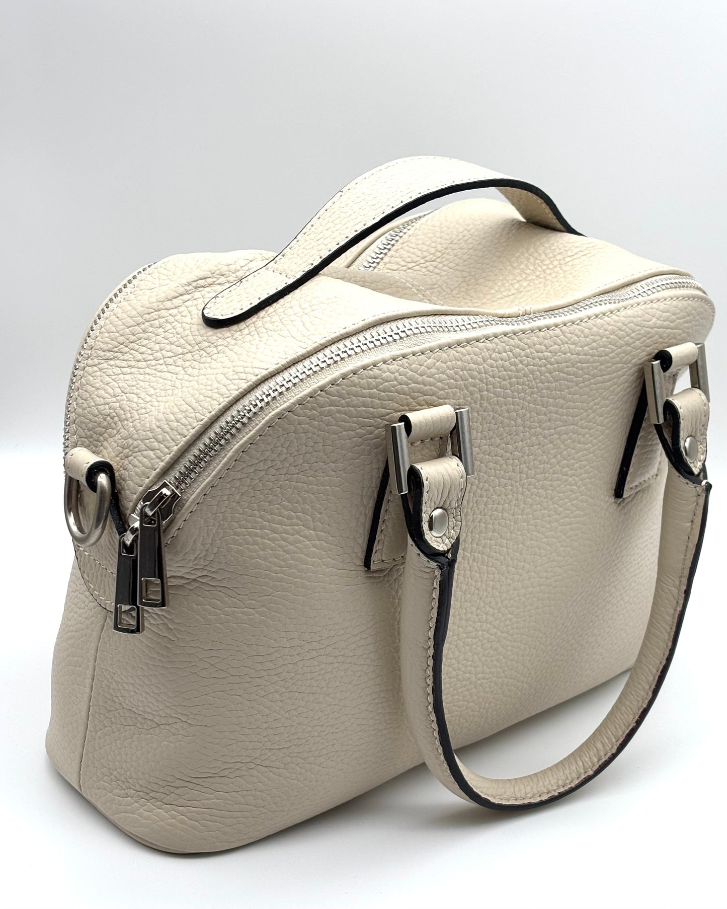 Genova Leather Bag - Cream