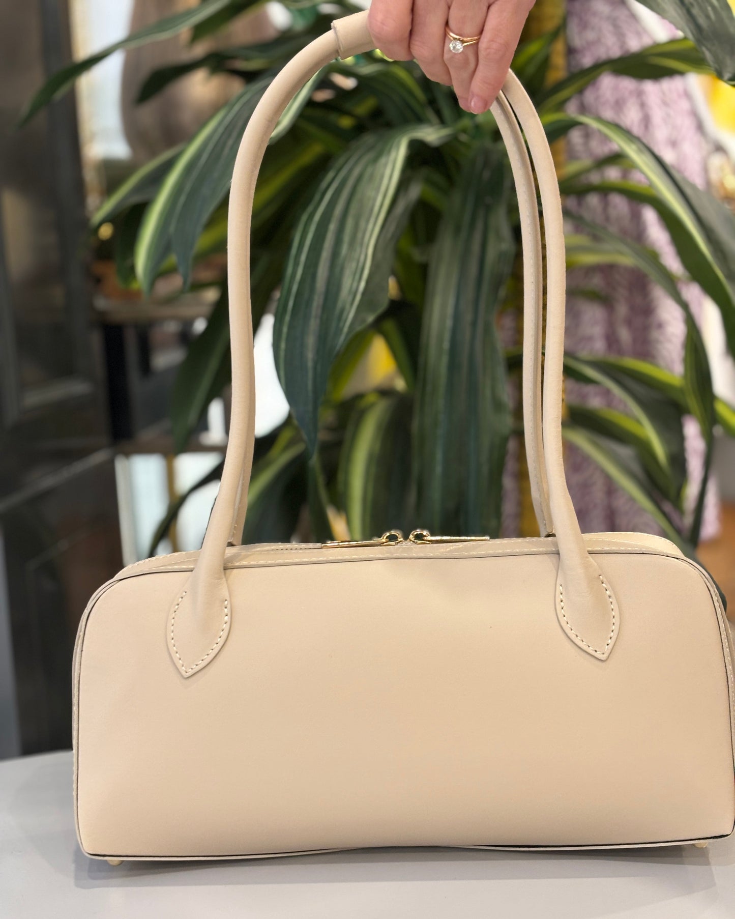 Padova Leather Bag - Beige