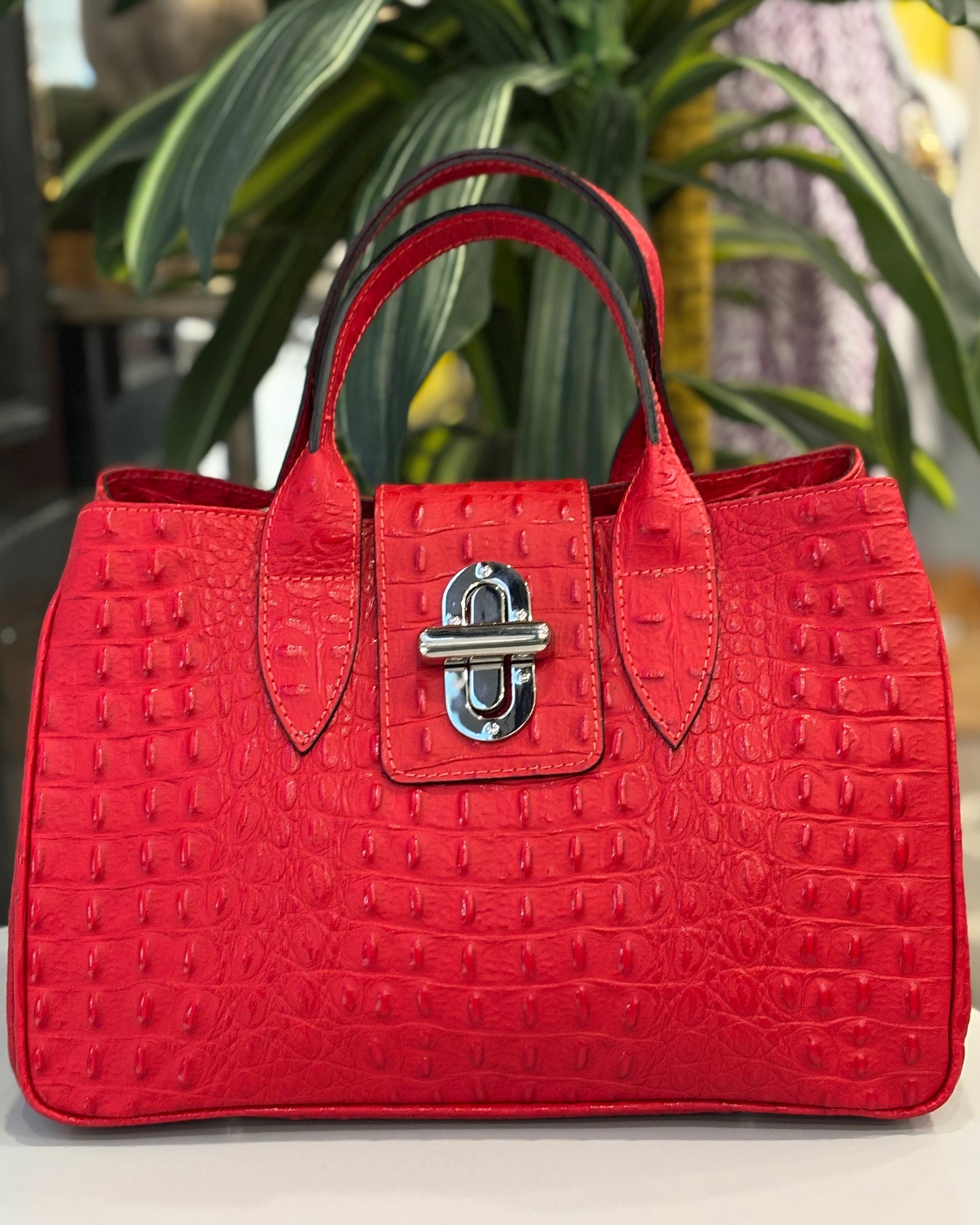 Parma Leather Bag - Red