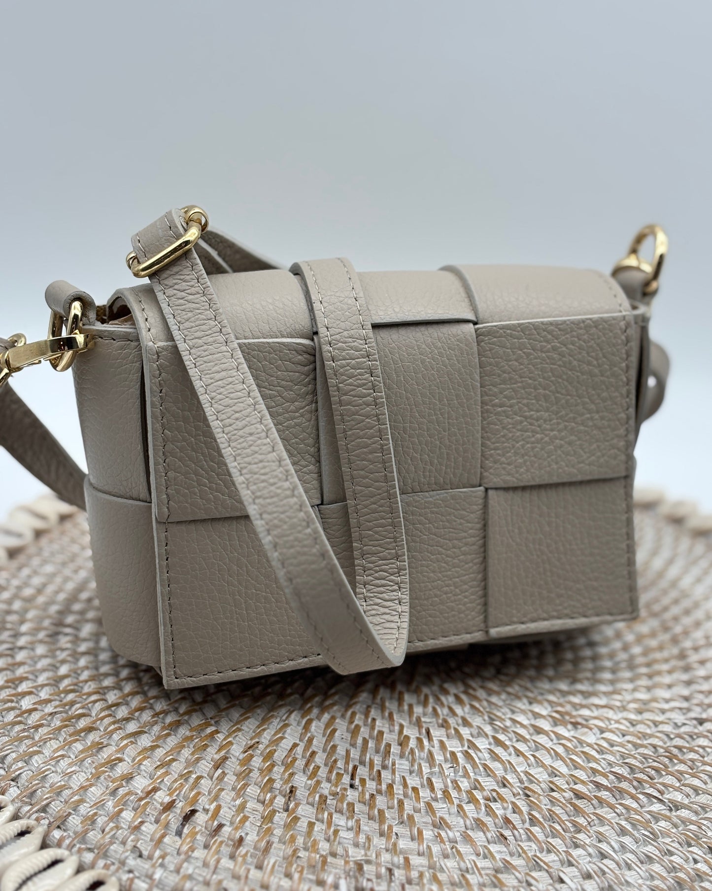 Loreto Piccolo Lattice Bag - Beige