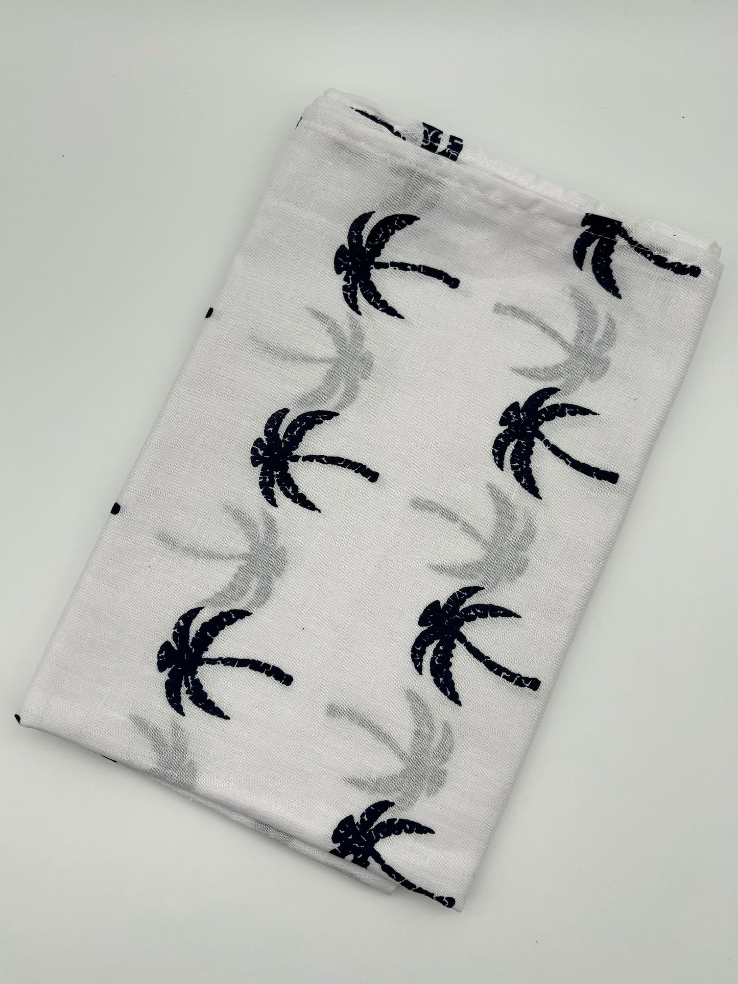 Table Runner - Navy Palm Tree