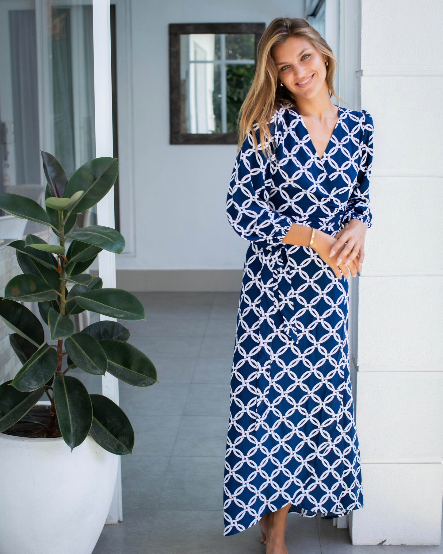 Beatrice Dress - Navy Large Olympic Circle