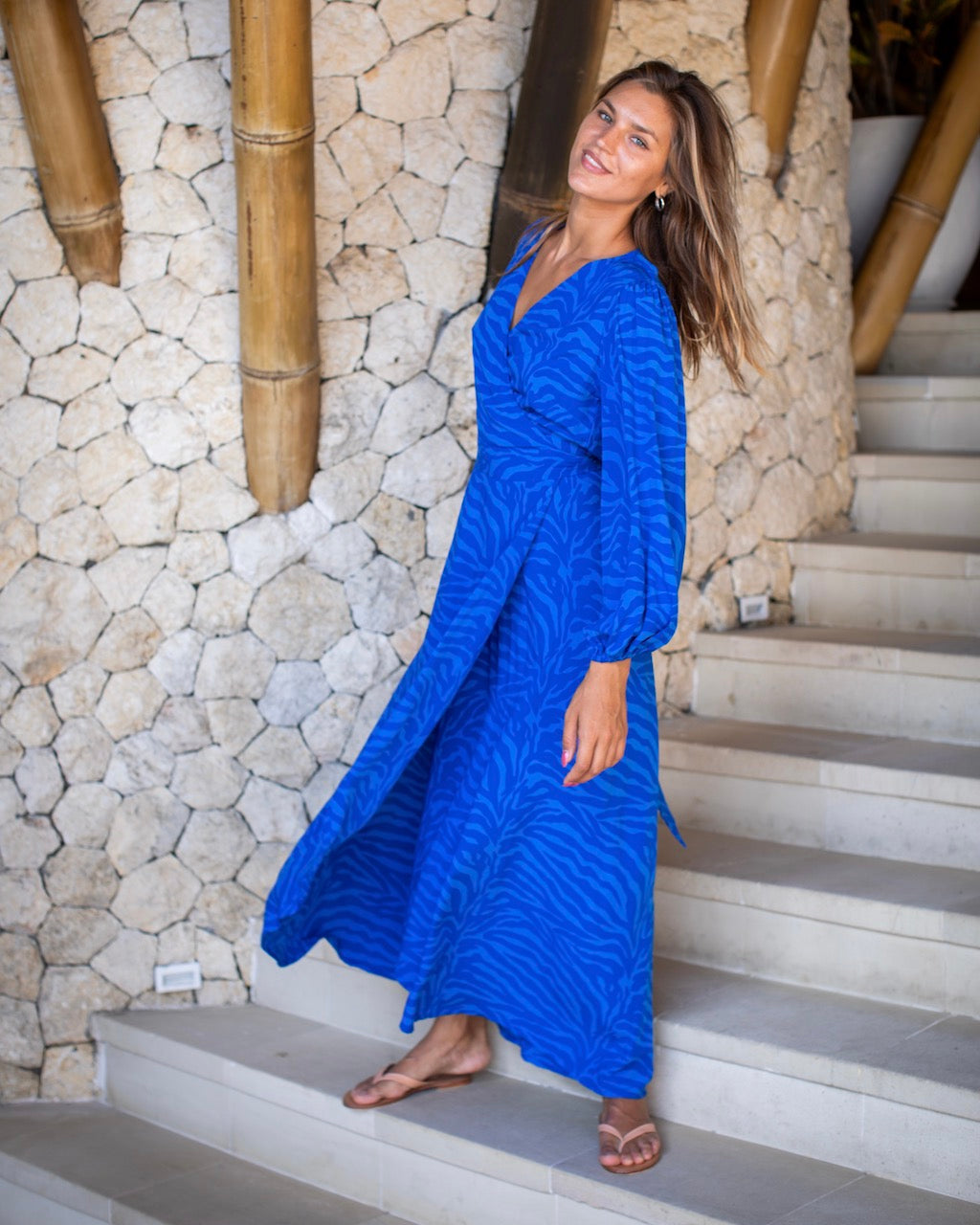Beatrice Dress - Swedish Blue Zebra