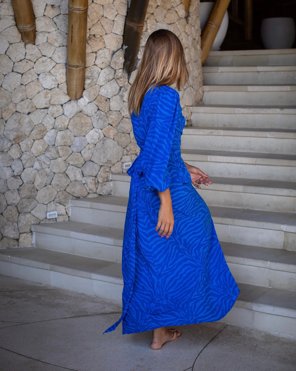 Beatrice Dress - Swedish Blue Zebra