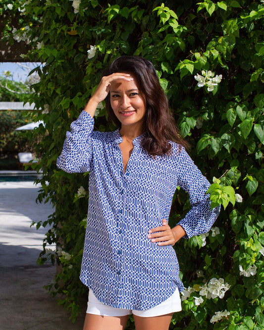 Eden Top - Midnight Blue Como