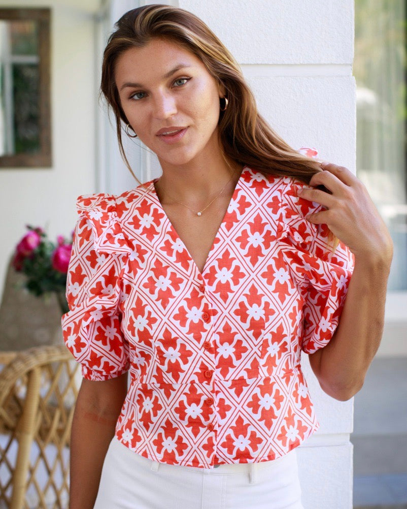 Esme Top - Orange Regency
