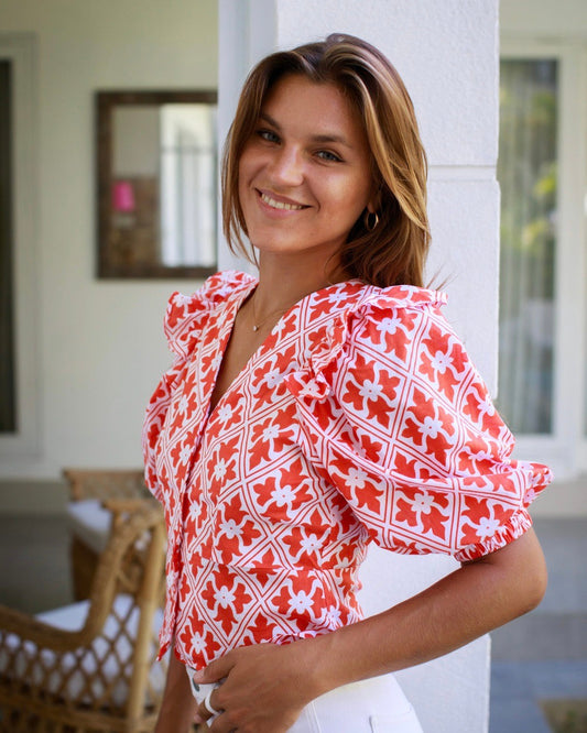 Esme Top - Orange Regency