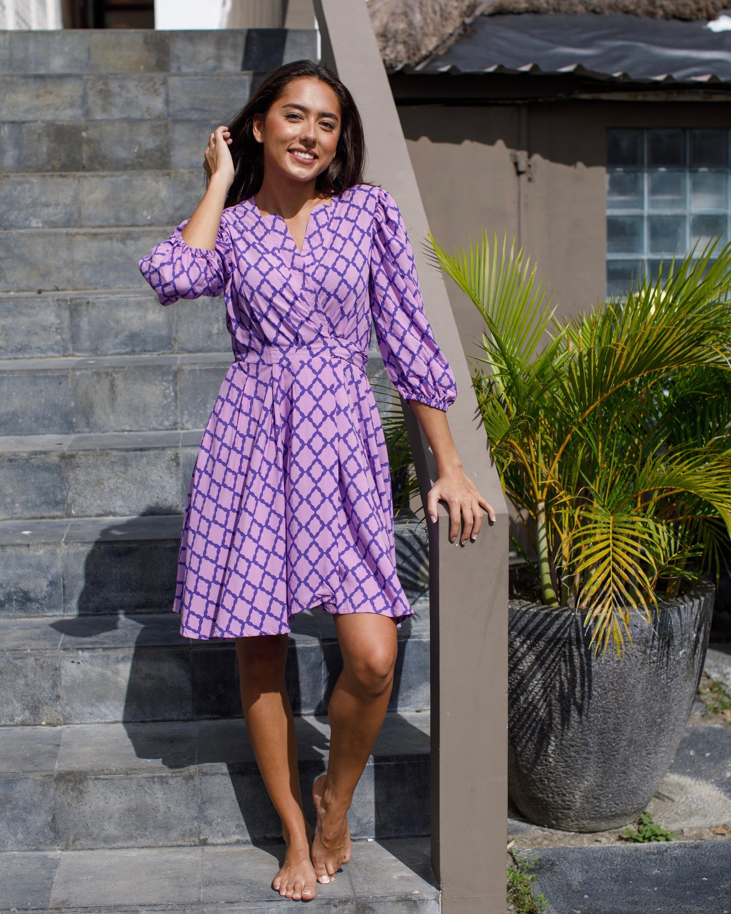 Freya Dress - Lavender/Liberty Blue Marquis