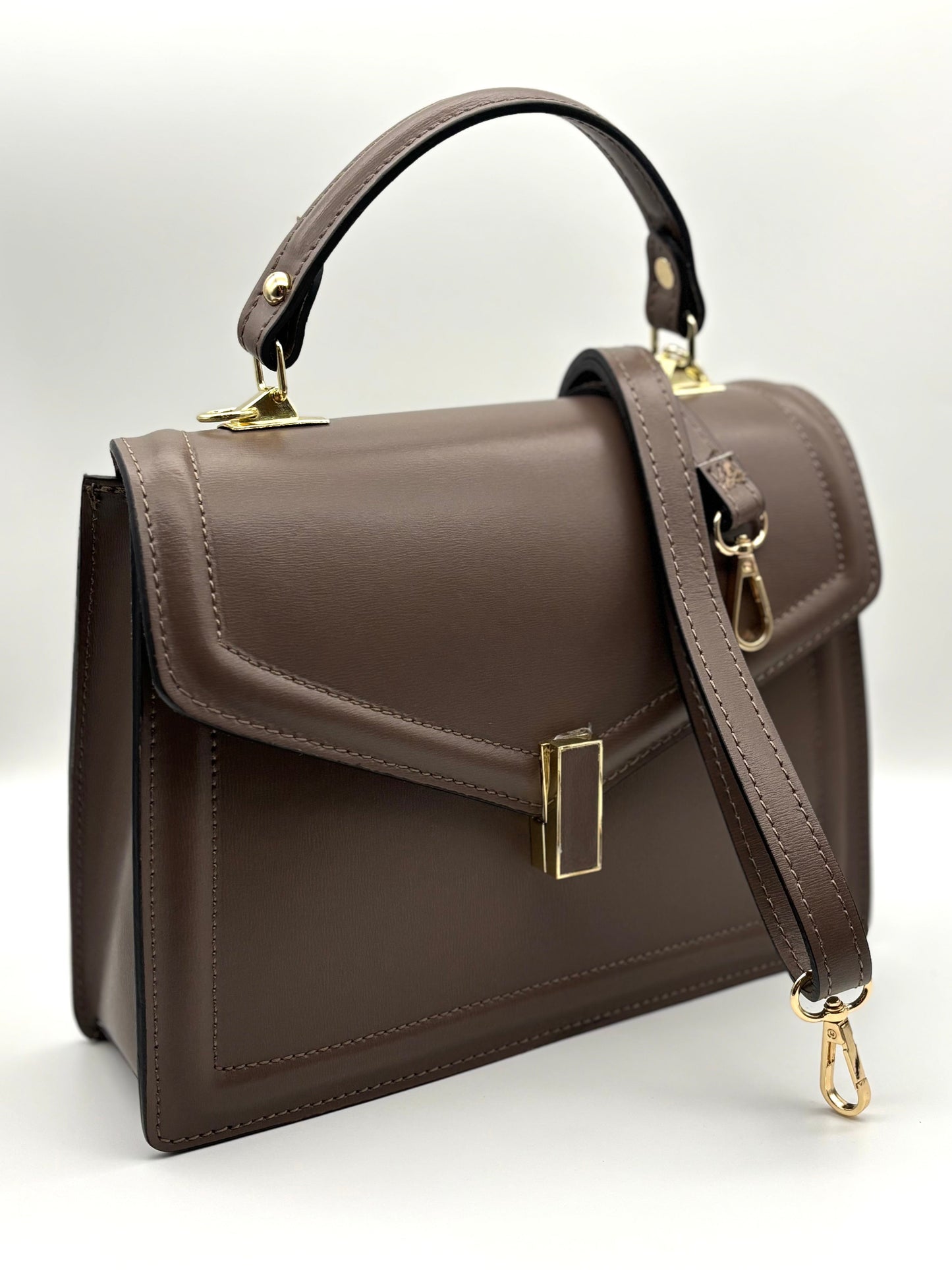 Messina Leather Bag - Taupe