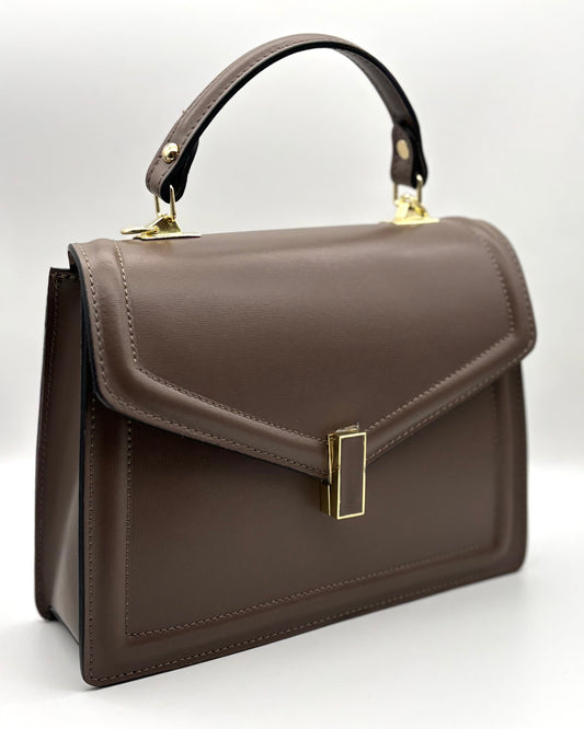 Messina Leather Bag - Taupe