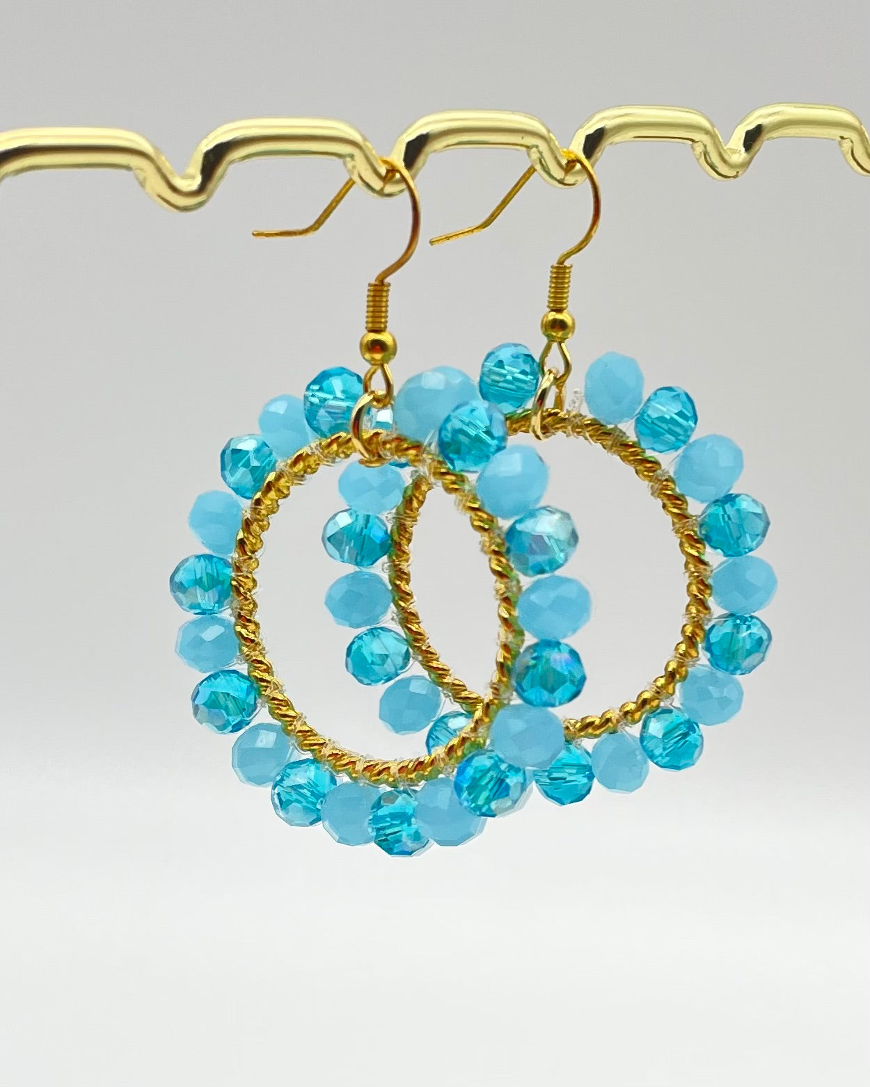 Bali Crystal Hoop Earrings - Orbis
