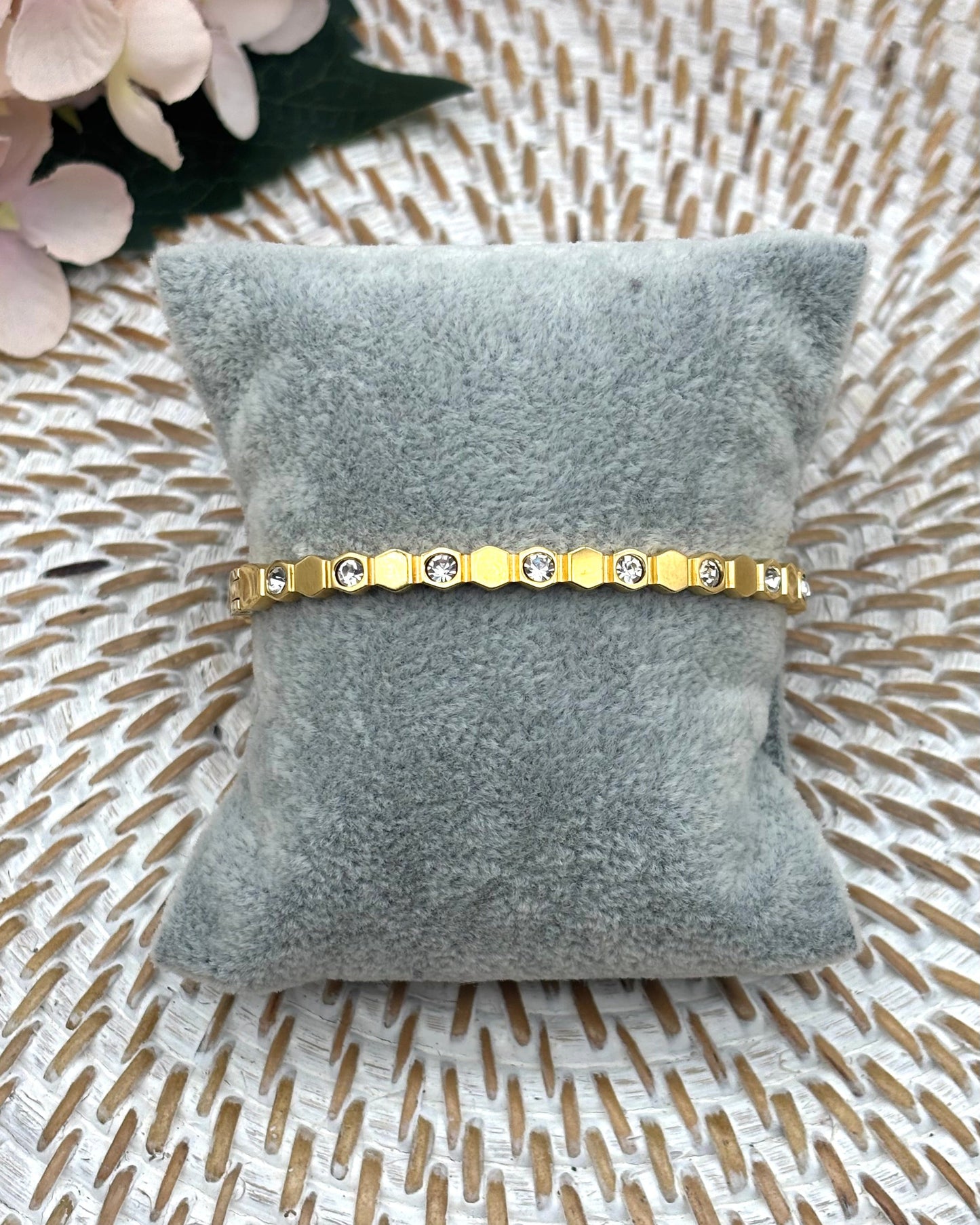 Paris Bangle - Hexagon Diamanté