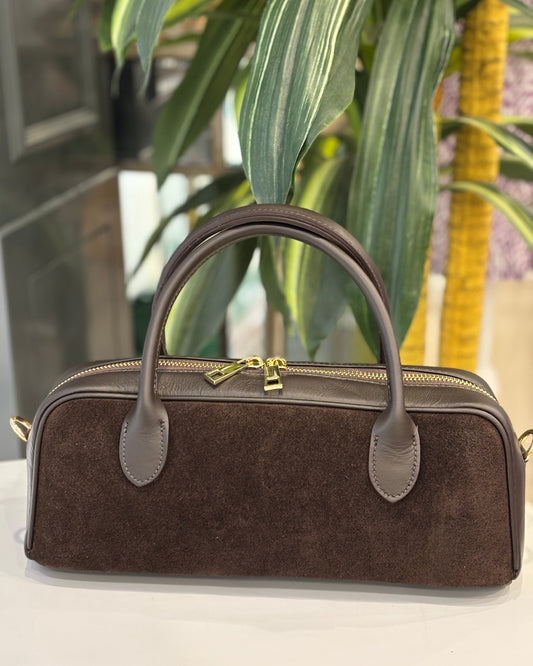 Dolcedo Suede Bag - Chocolate