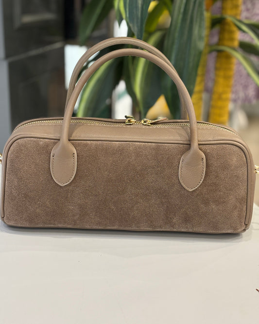 Dolcedo Suede Bag - Taupe