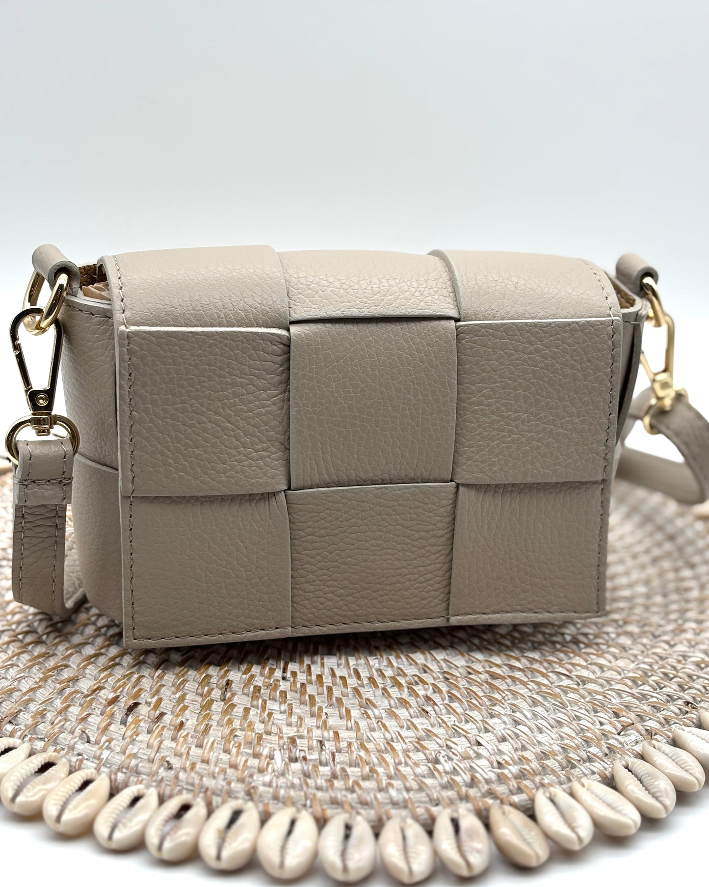 Loreto Piccolo Lattice Bag - Beige