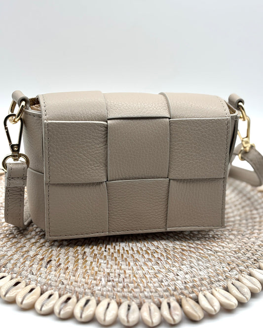 Loreto Piccolo Lattice Bag - Beige