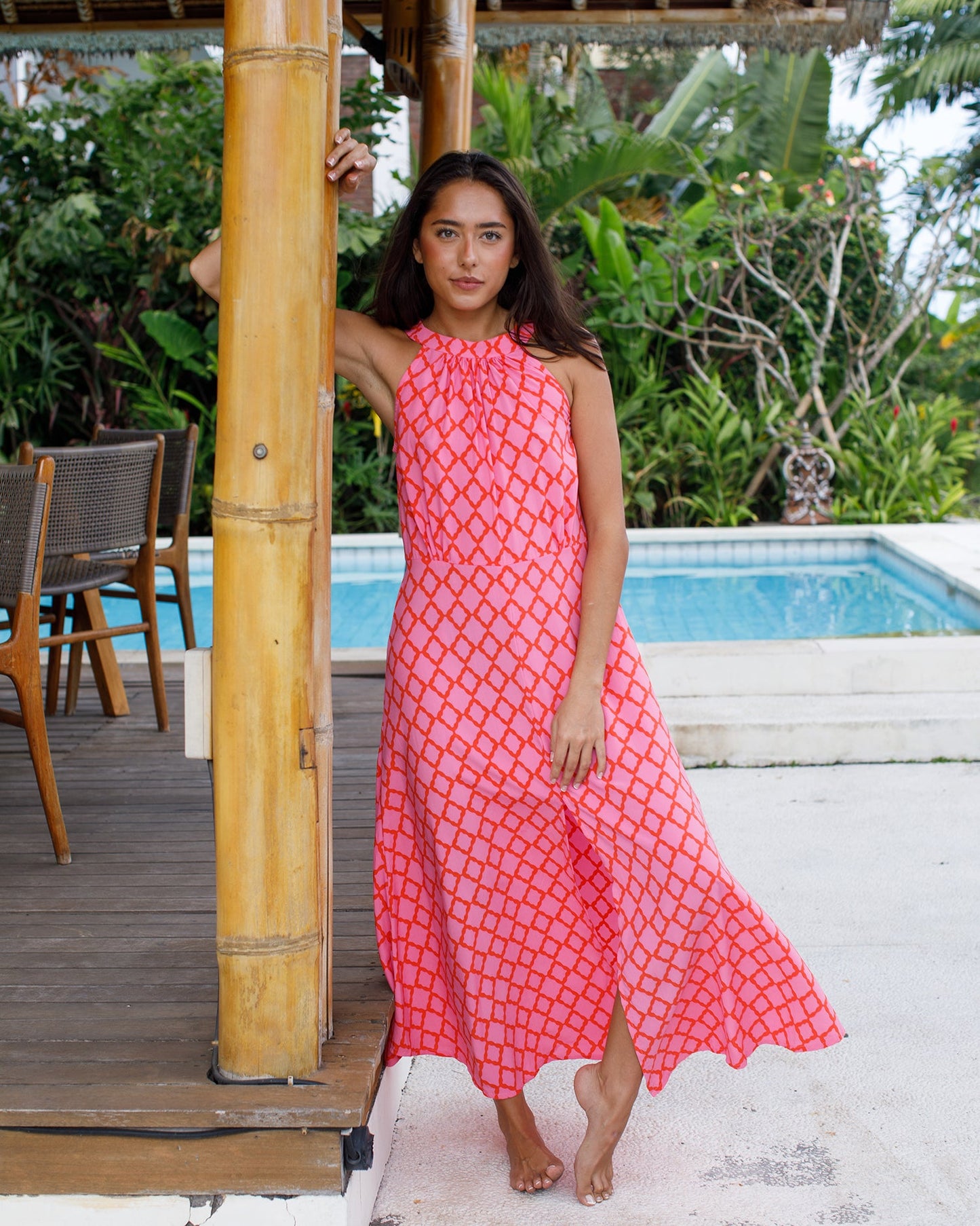 Metis Dress - Hot Pink/Orange Marquis