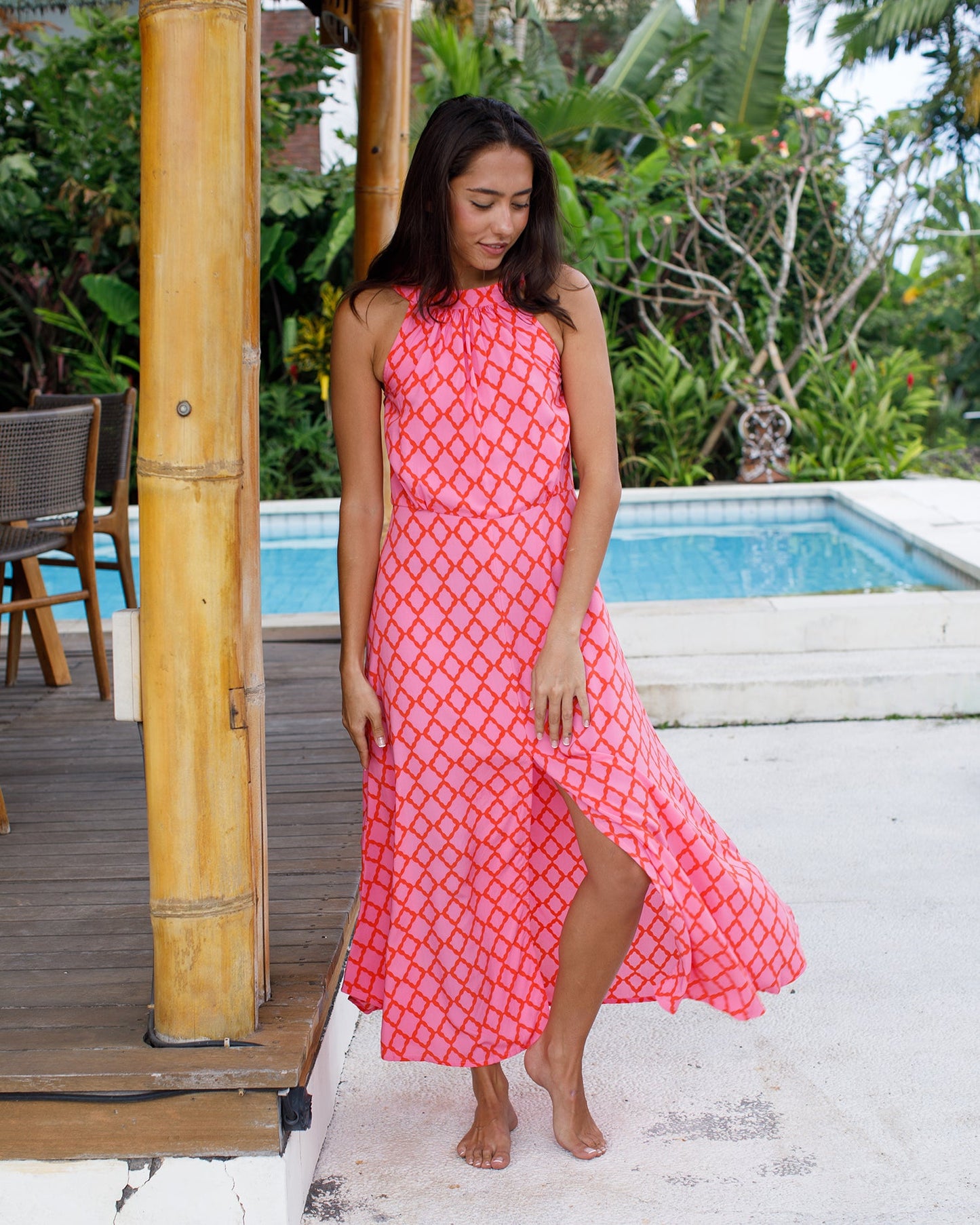 Metis Dress - Hot Pink/Orange Marquis