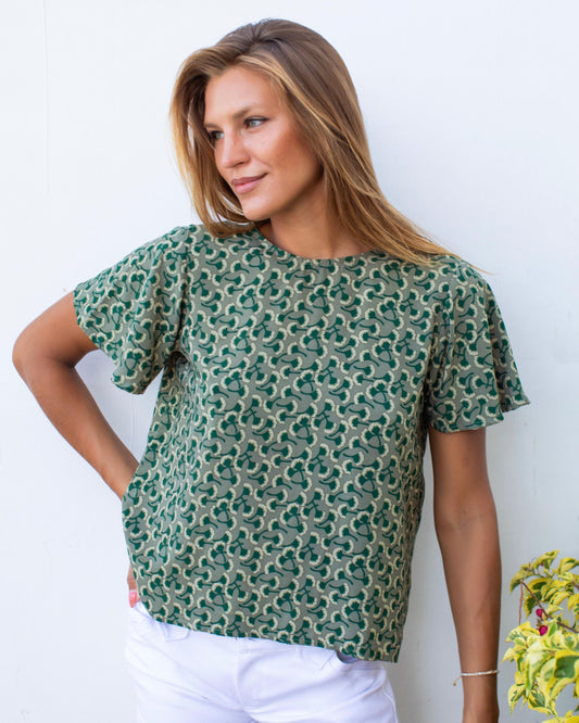 Mimi Top - Khaki Ginko
