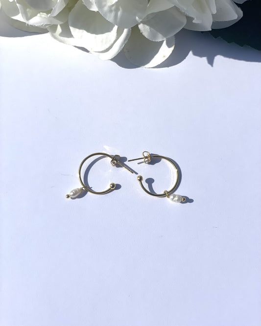 Oulad Earrings - Pearl Pendant