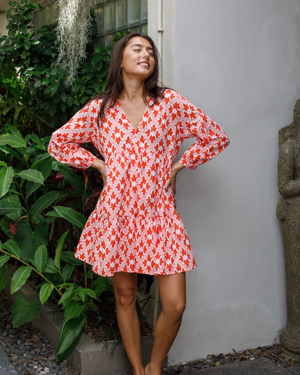 Morgan Dress - Orange Regency Cotton