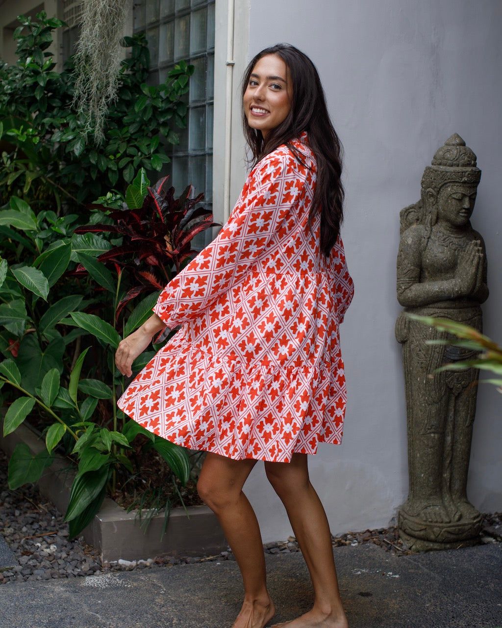 Morgan Dress - Orange Regency Cotton