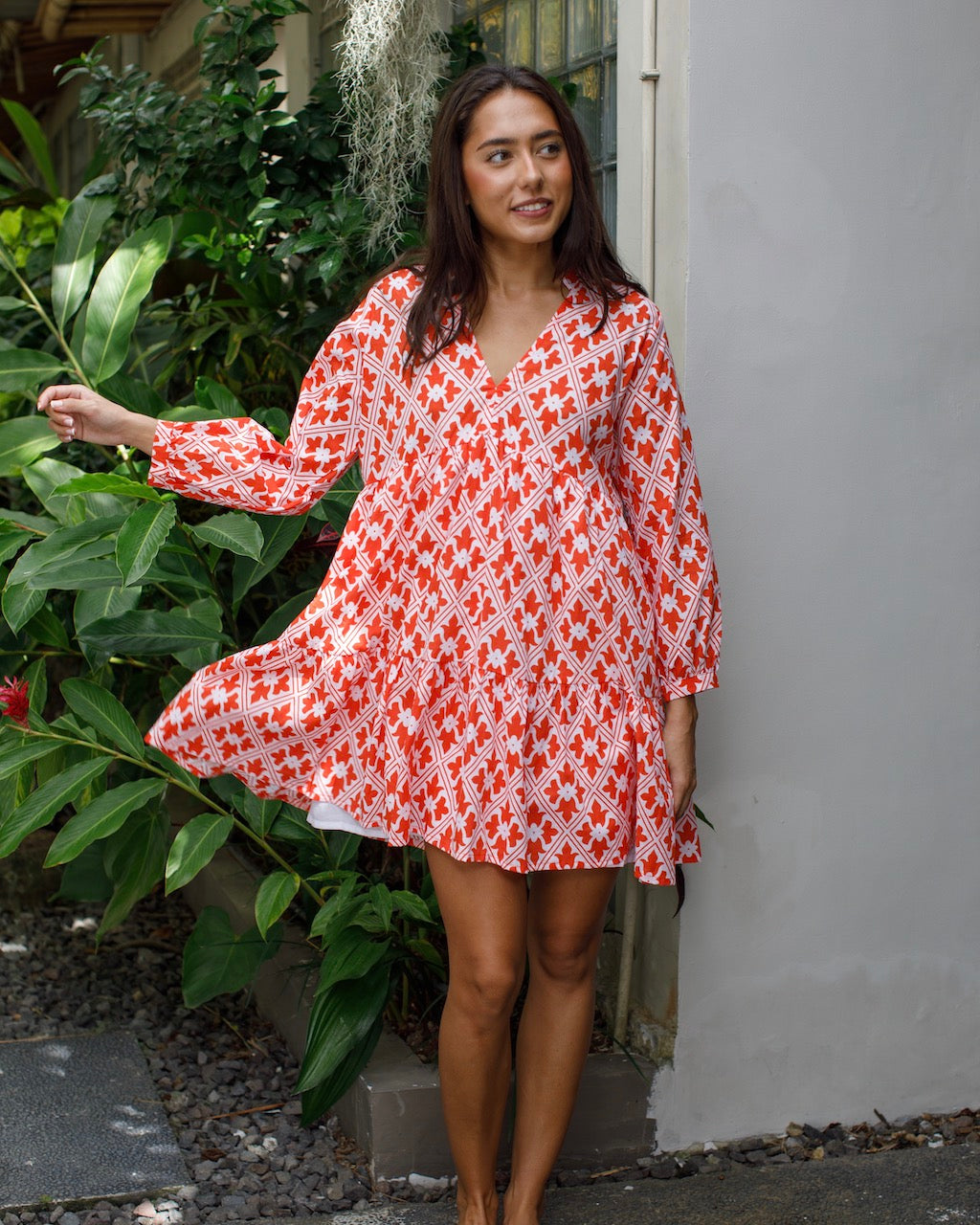 Morgan Dress - Orange Regency Cotton