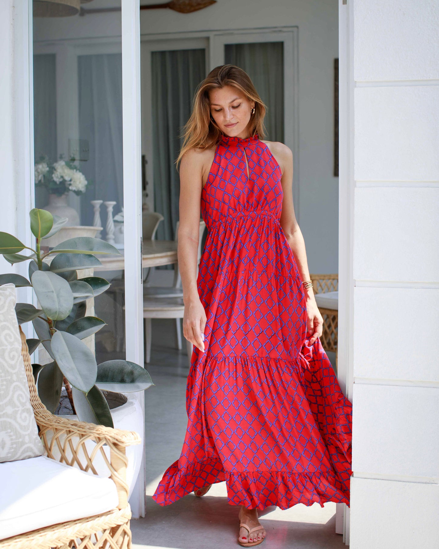 Rose Dress - Red/Liberty Blue Marquis