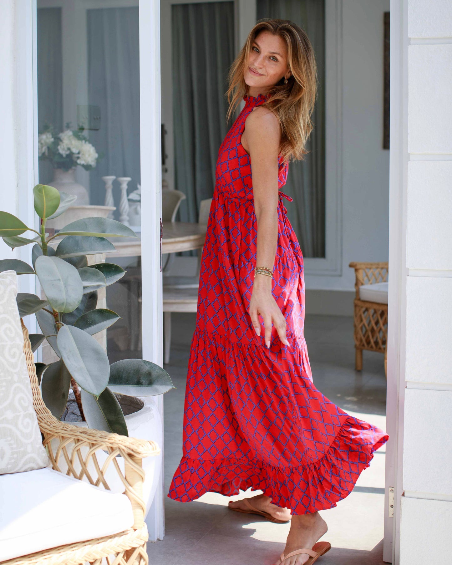 Rose Dress - Red/Liberty Blue Marquis