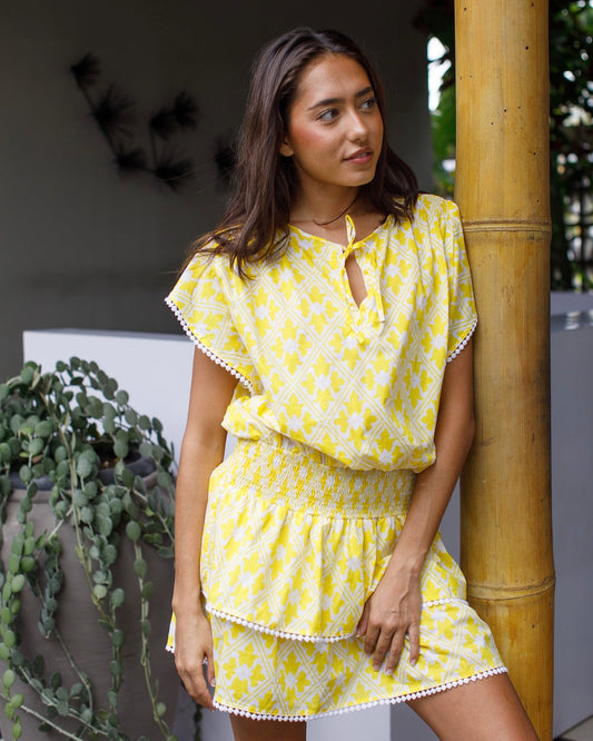 Saffie Kaftan - Yellow Regency Cotton