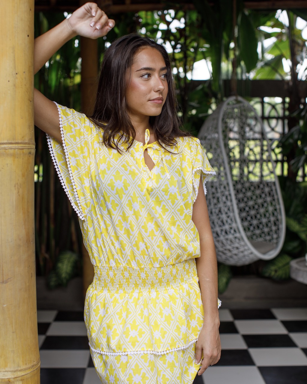 Saffie Kaftan - Yellow Regency Cotton
