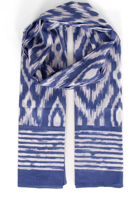 Blue Aztec Scarf