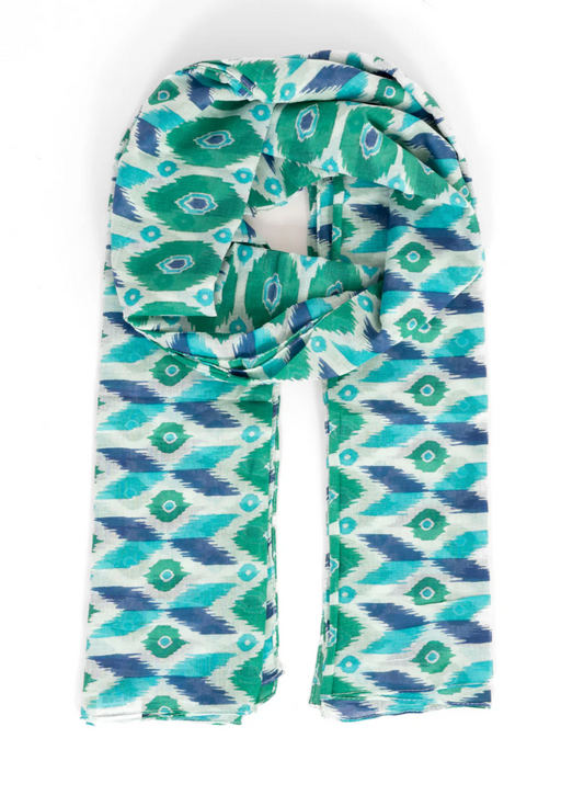 Blue/Green Ikat Scarf