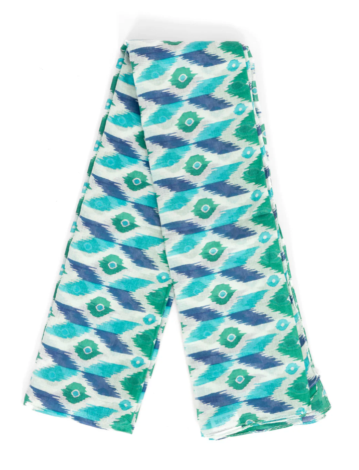 Blue/Green Ikat Scarf