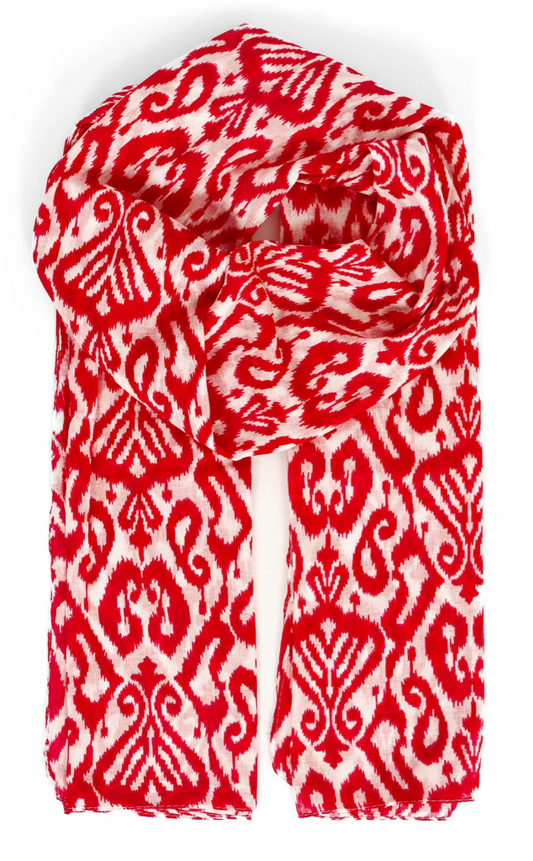 Red Damask Scarf