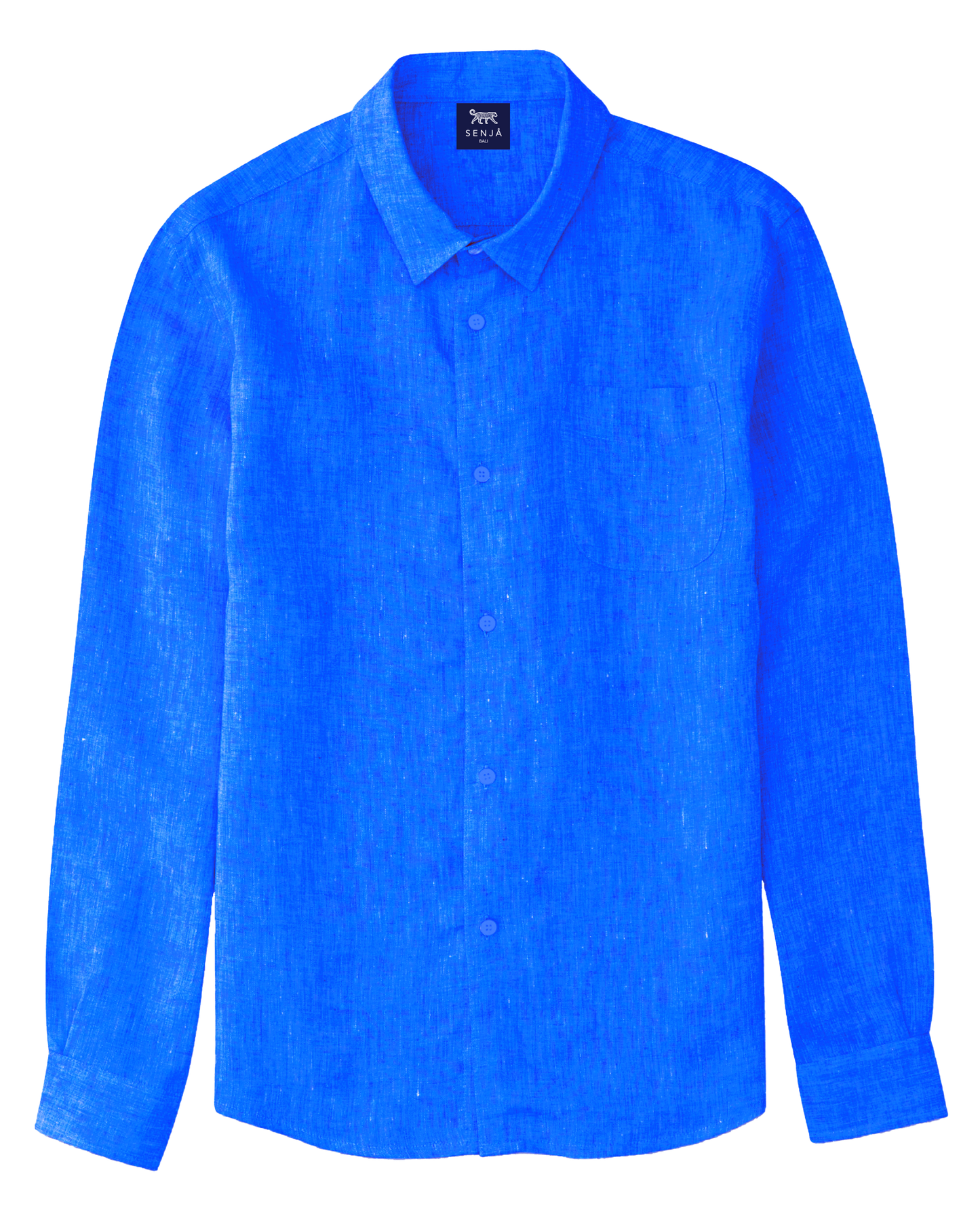 Mustique Men's Linen Shirt - Lapis