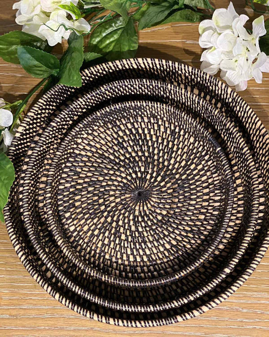 Round Rattan Tray