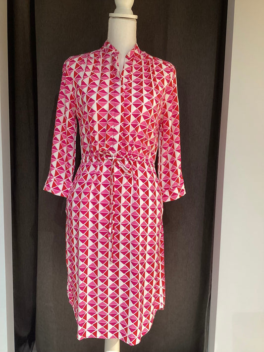 Eva Dress - Pink Fuchsia Triangle
